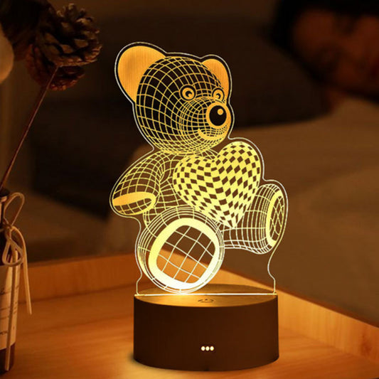 3D Night Lights for Bedroom Decorations - Animal Shaped Lamp